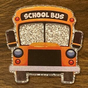 Sparkling Orange School Bus Magnet